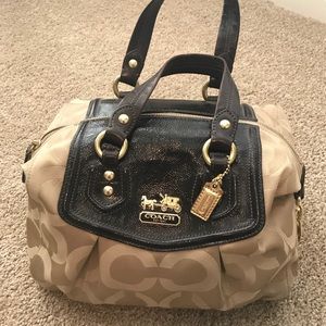 Coach Madison Op Art "Sabrina" Signature Satchel